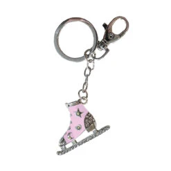 Jerry's 1285 Enamel & Crystal Skate Keyring & Bag Clip -Graf Store 1285 Pink 97465.1681152134