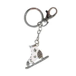 Jerry's 1285 Enamel & Crystal Skate Keyring & Bag Clip -Graf Store 1285 White 14153.1681152134