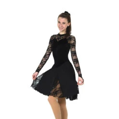 Jerry's 583 Lace Inset Dance Dress - Deep Wine -Graf Store 583 Black Side 01394.1651529301