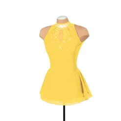 Solitaire Style F22008 Mesh Keyhole Dress- Navy -Graf Store F22008R Yellow Front Blinged 61189.1656366524
