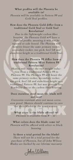 NEW John Wilson Phoenix Blade - GOLD 7 NEW John Wilson Phoenix Blade - GOLD -Graf Store Phoenix FAQ 002 79087.1606256137